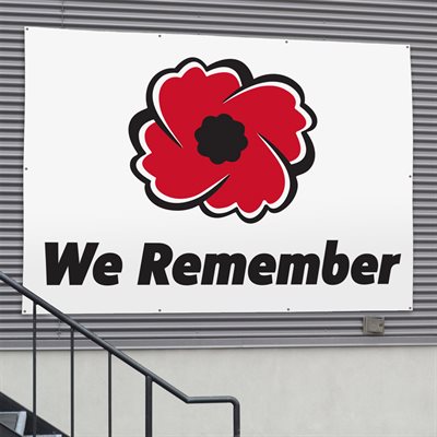 BANNER WE REMEMBER 9' X 12'