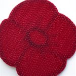 ÉCUSSON COQUELICOT AVEC ENVERS VELCRO À CROCHET