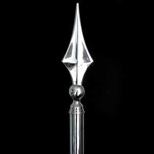 PIKE TOP, SPEAR, CHROME PLATED