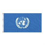 DRAPEAU NATIONS UNIES 6'X3' OEILLETS (2)