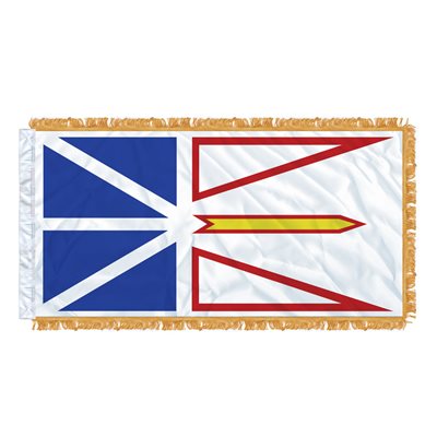 FLAG NEWFOUNDLAND AND LABRADOR 54" X 27" SLEEVED & FRINGED