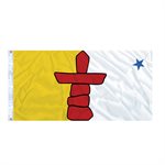 DRAPEAU NUNAVUT  6' X 3' OEILLETS (2)