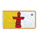 FLAG NUNAVUT  54" X 27" SLEEVED & FRINGED