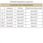 CHANDAIL COQUELICOT À CAPUCHON - FERMETURE ÉCLAIR GRAND